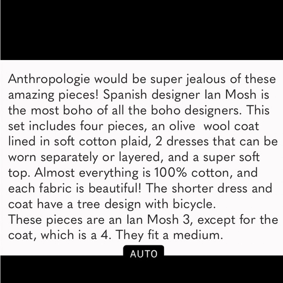 4 Piece Tree Coat and Dress Set Boho Lagenlook - Picture 12 of 16